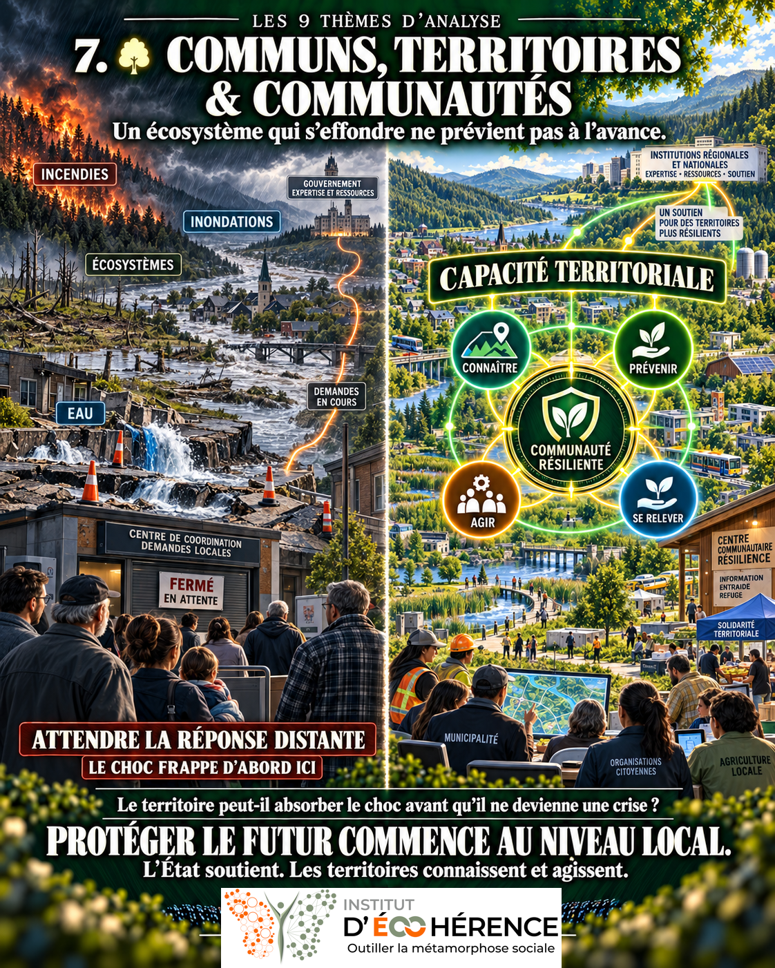 Levier 7 — Communs, territoires et communautés : attente d’une réponse distante comparée à une capacité territoriale de résilience.